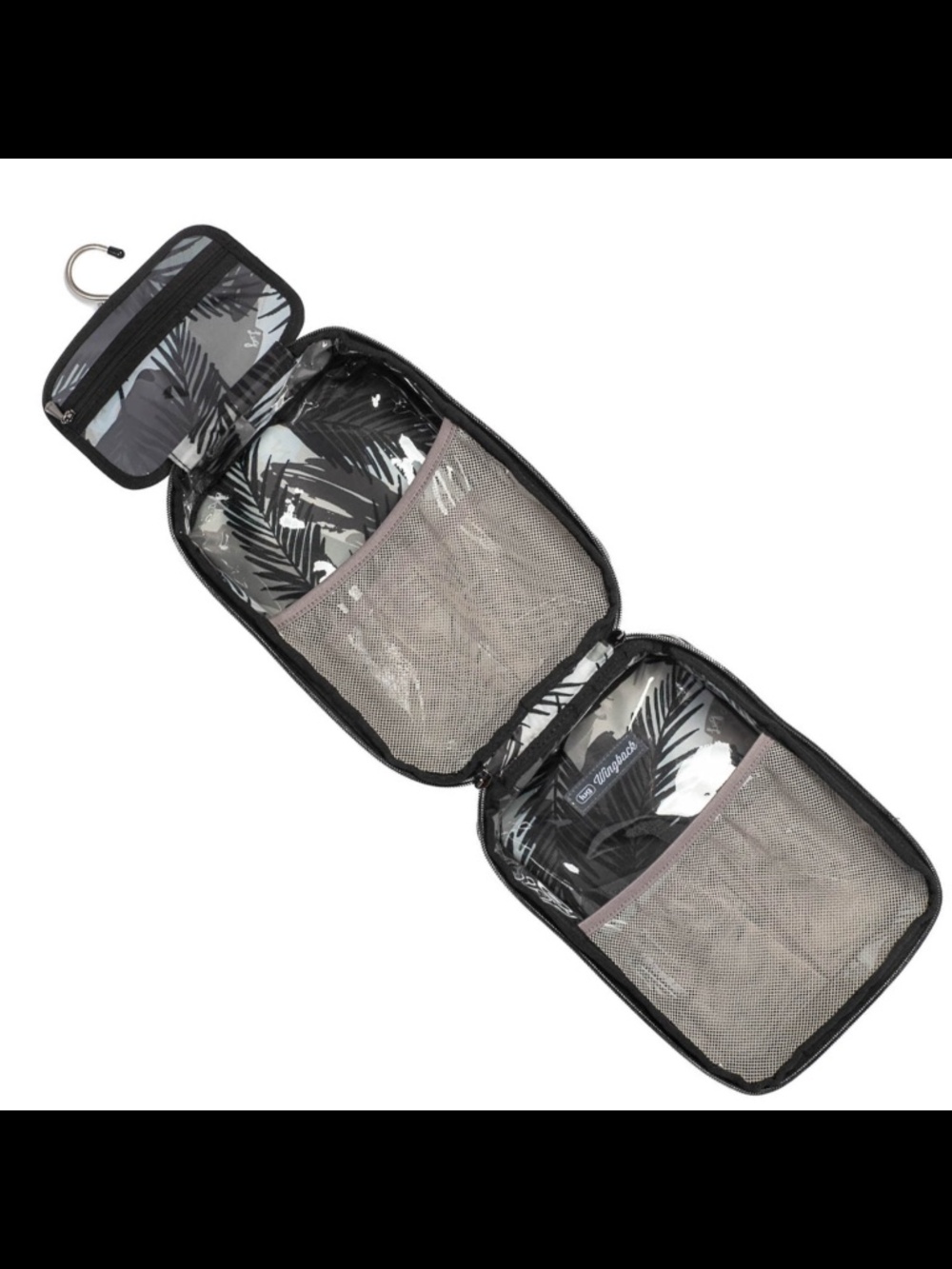 Lug Wingback Hanging Toiletry Case with Tote Handle~Black~NEW in packaging~NWT